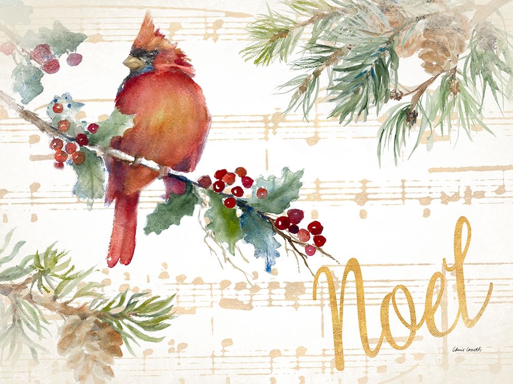 Holiday Cardinal II art print by Lanie Loreth for $57.95 CAD