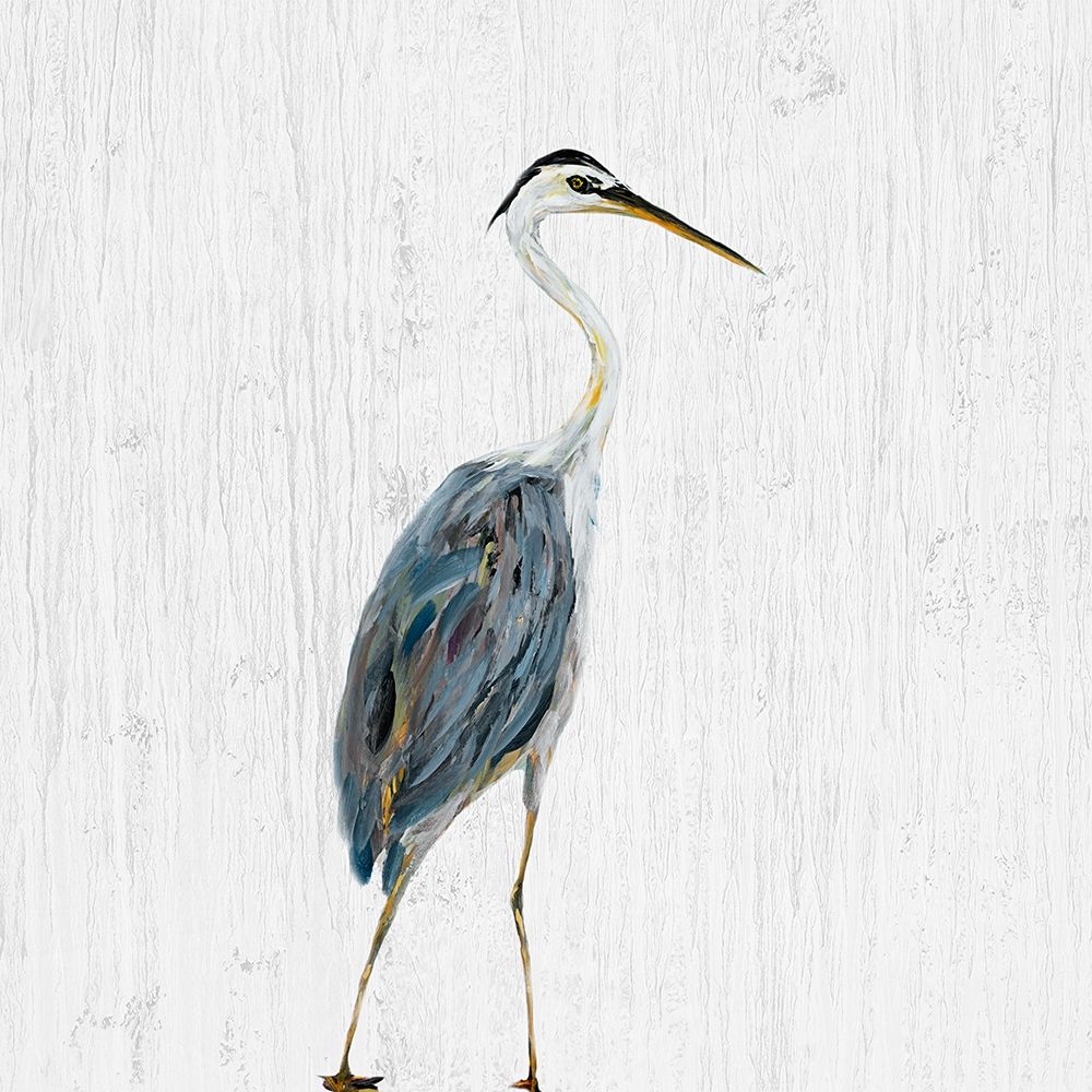 Heron on Whitewash II art print by Julie DeRice for $57.95 CAD
