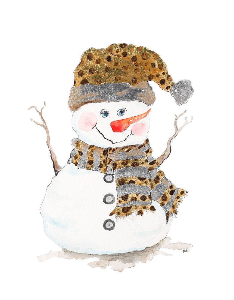 Snowman with Dots art print by Patricia Pinto for $57.95 CAD