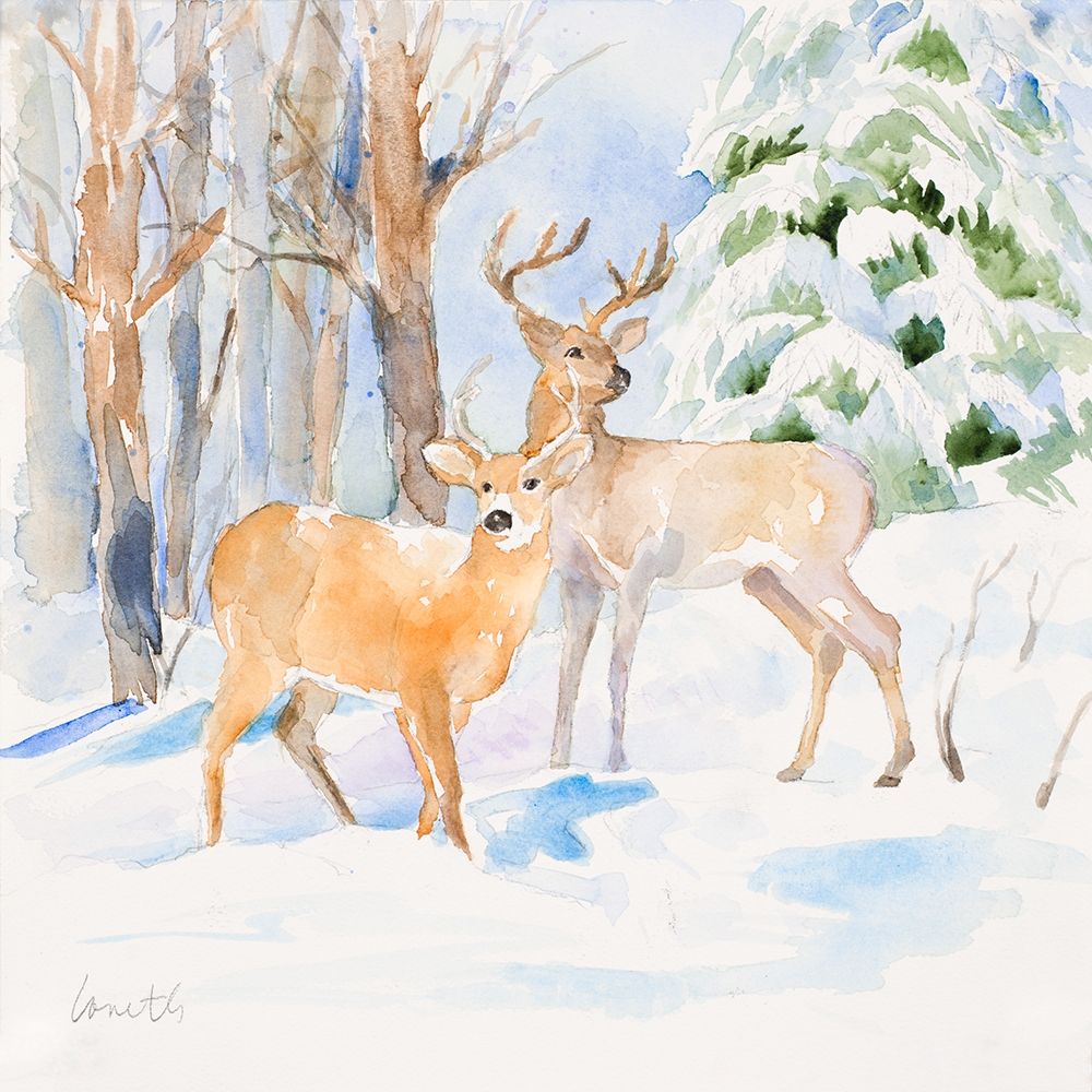 Deer in the Pines art print by Lanie Loreth for $57.95 CAD