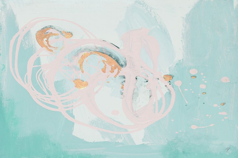Spring Breeze Pink and Turquoise art print by Patricia Pinto for $57.95 CAD