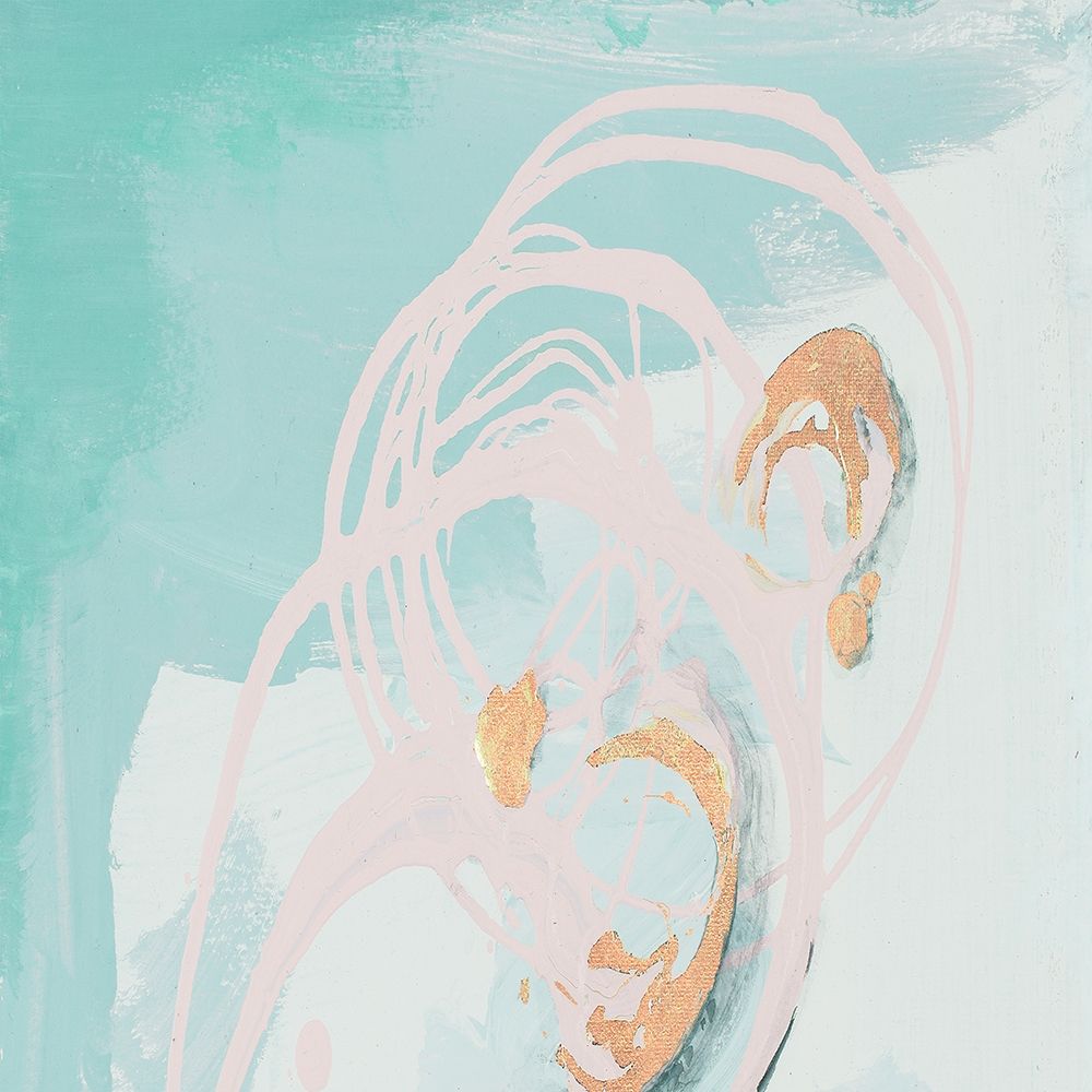 Spring Breeze Pink and Turquoise I art print by Patricia Pinto for $57.95 CAD