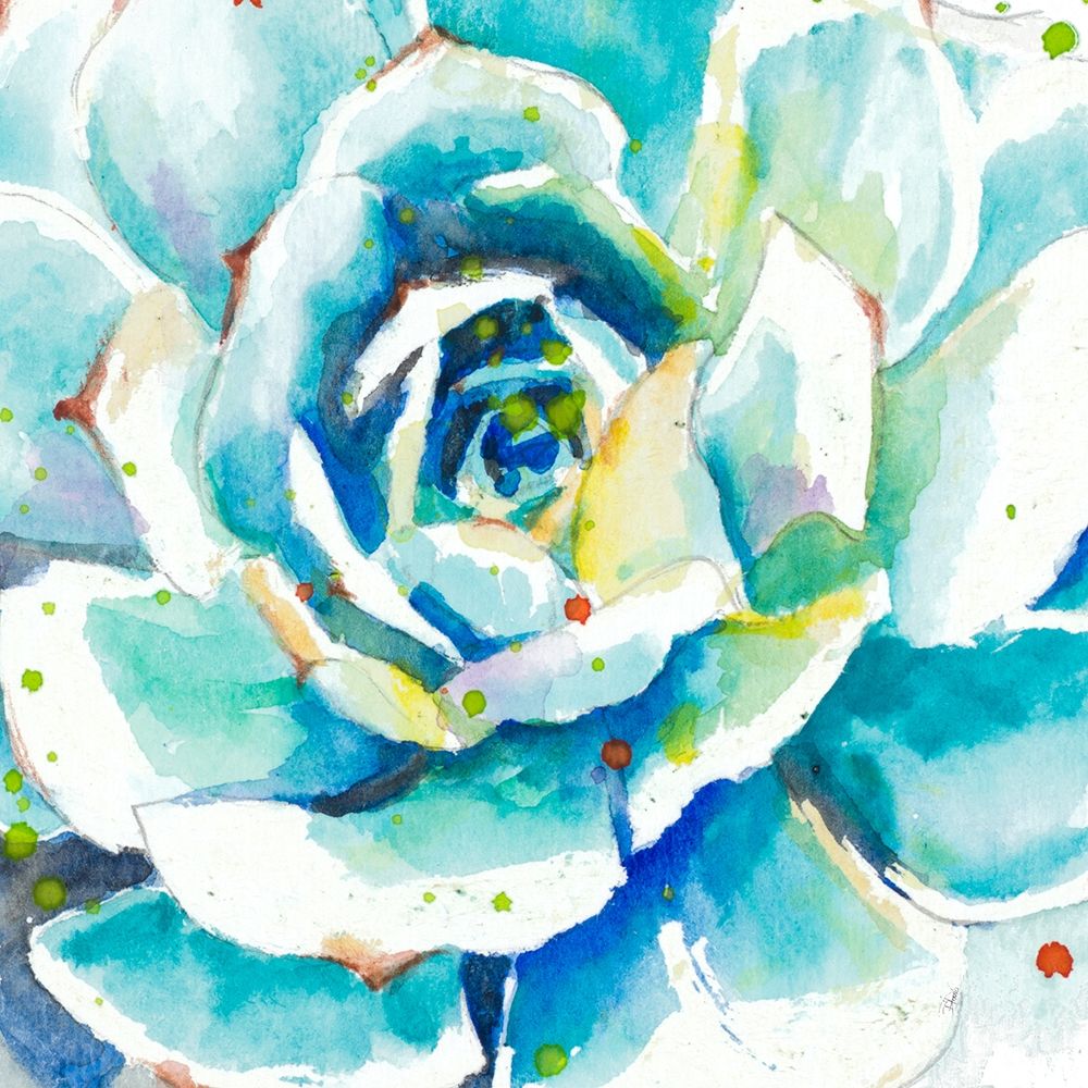 Turquoise Succulent Close Up art print by Patricia Pinto for $57.95 CAD