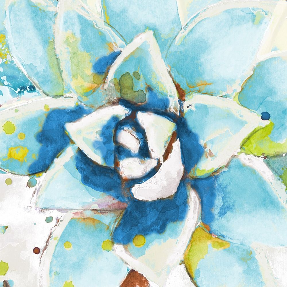 Cool Aqua Succulent Close Up art print by Patricia Pinto for $57.95 CAD
