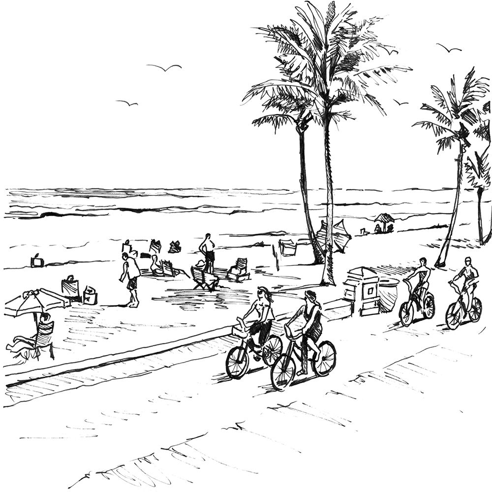 Boardwalk Scene I art print by Lanie Loreth for $57.95 CAD