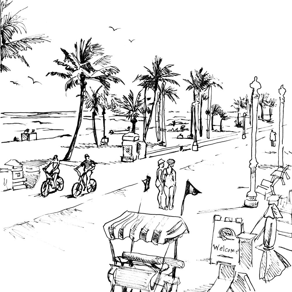 Boardwalk Scene II art print by Lanie Loreth for $57.95 CAD