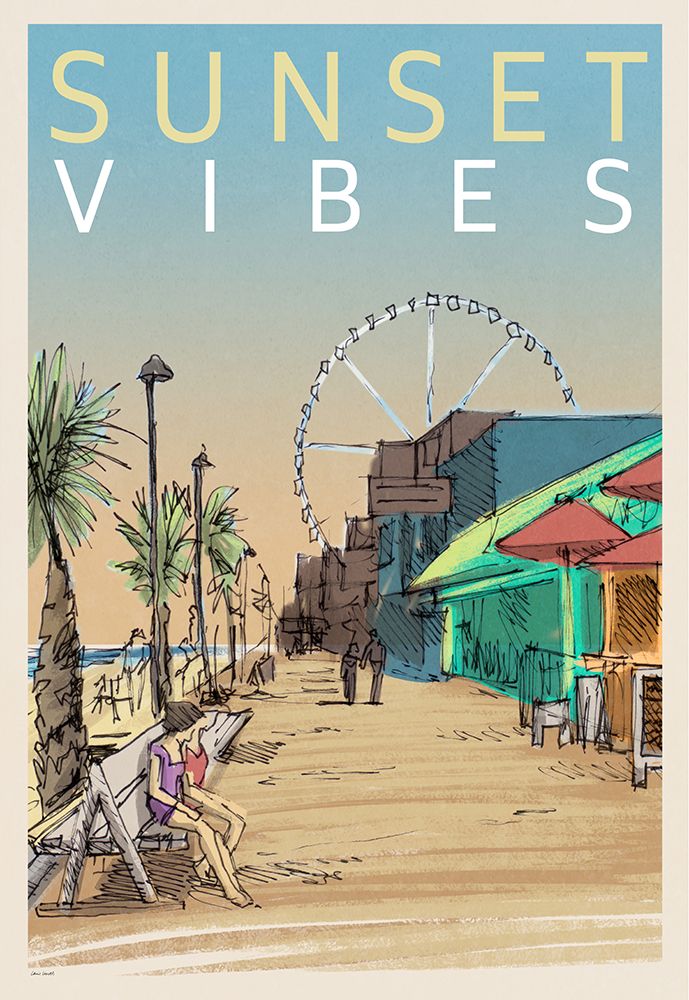 Sunset Vibes art print by Lanie Loreth for $57.95 CAD