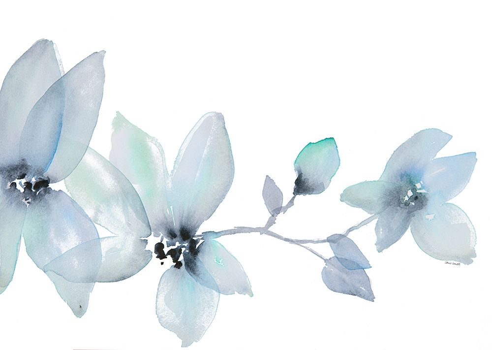 Blue Blooming Whispers I art print by Lanie Loreth for $57.95 CAD