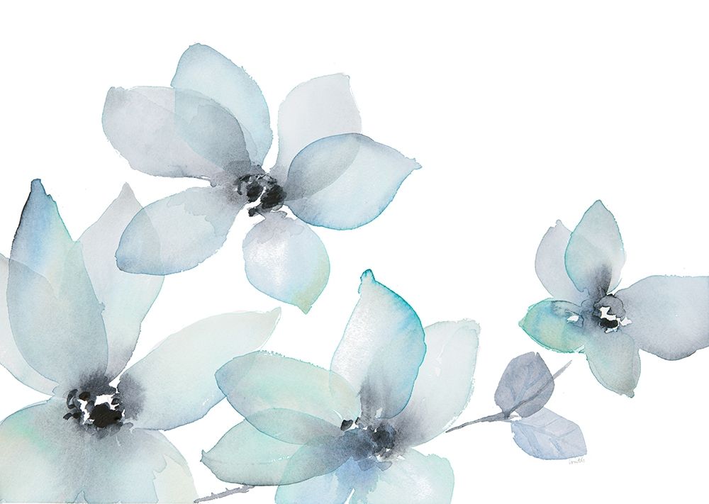 Blue Blooming Whispers II art print by Lanie Loreth for $57.95 CAD