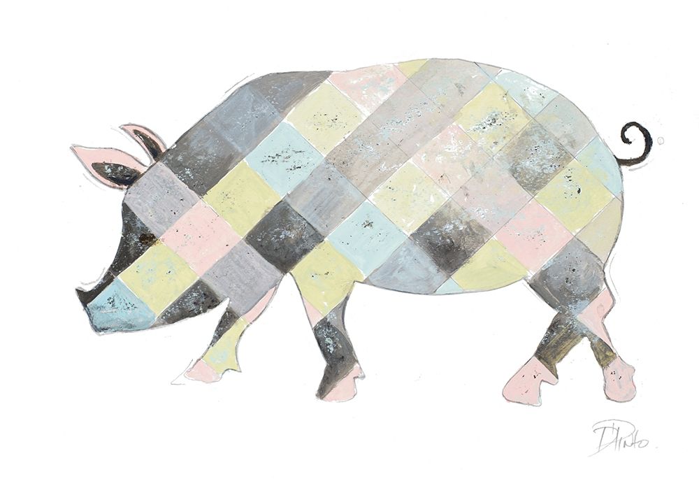 The Plaid Pig art print by Patricia Pinto for $57.95 CAD