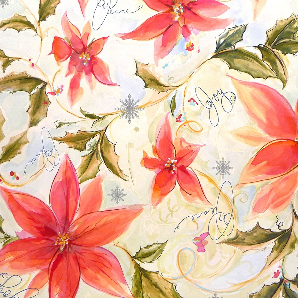 Watercolor Poinsettia Square art print by Diannart for $57.95 CAD