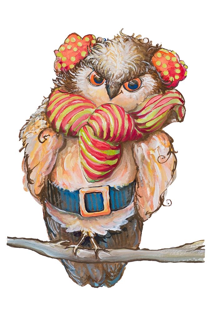 Cozy Winter Owl art print by Diannart for $57.95 CAD