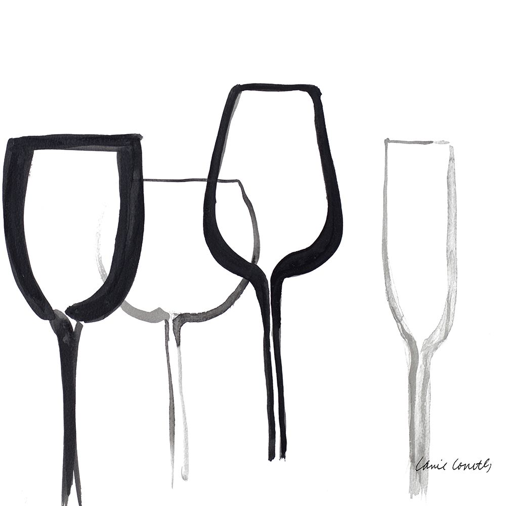 Wine Party Square I art print by Lanie Loreth for $57.95 CAD
