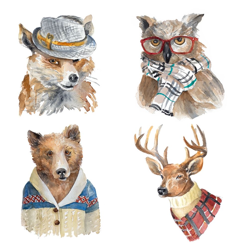Woodland Friends Portraits art print by Lanie Loreth for $57.95 CAD