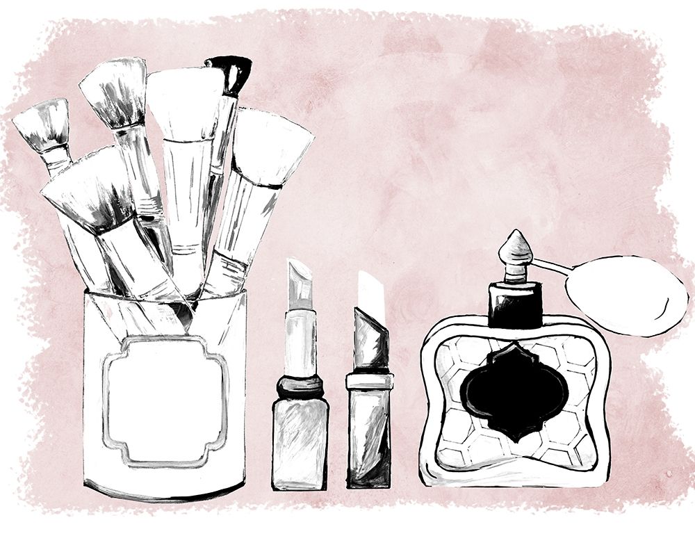 Makeup Set on Blush art print by Gina Ritter for $57.95 CAD