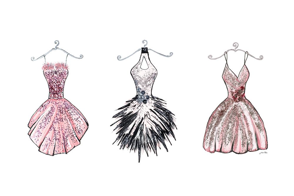 Sparkling Dress Trio art print by Gina Ritter for $57.95 CAD
