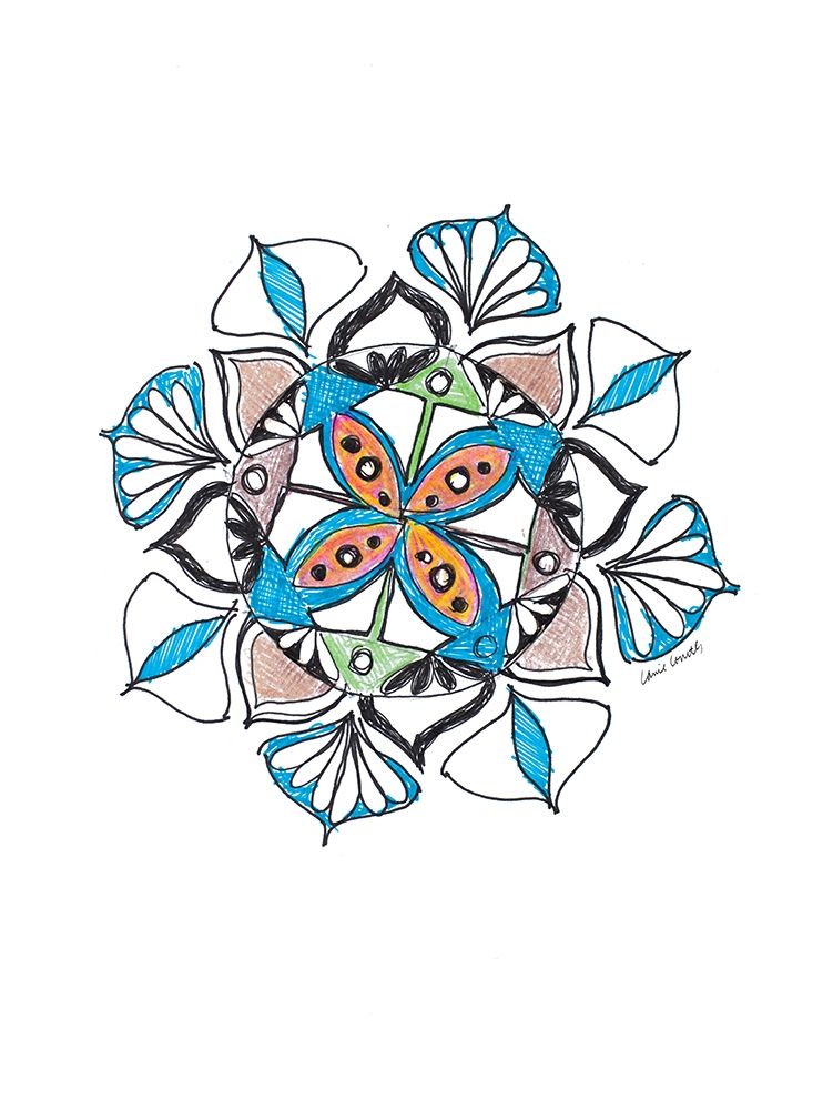 Aqua Mandala art print by Lanie Loreth for $57.95 CAD