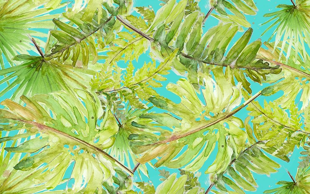 New Greens on Blue art print by Patricia Pinto for $57.95 CAD