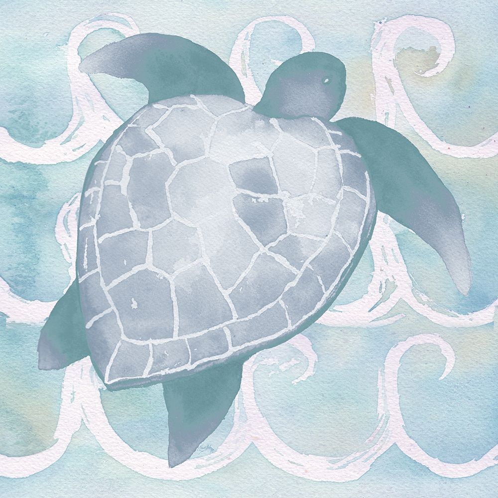 Azure Sea Creatures II art print by Elizabeth Medley for $57.95 CAD