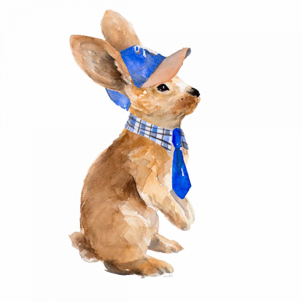 Trendy Meadow Buddy I (Ball Cap and Tie) art print by Lanie Loreth for $57.95 CAD