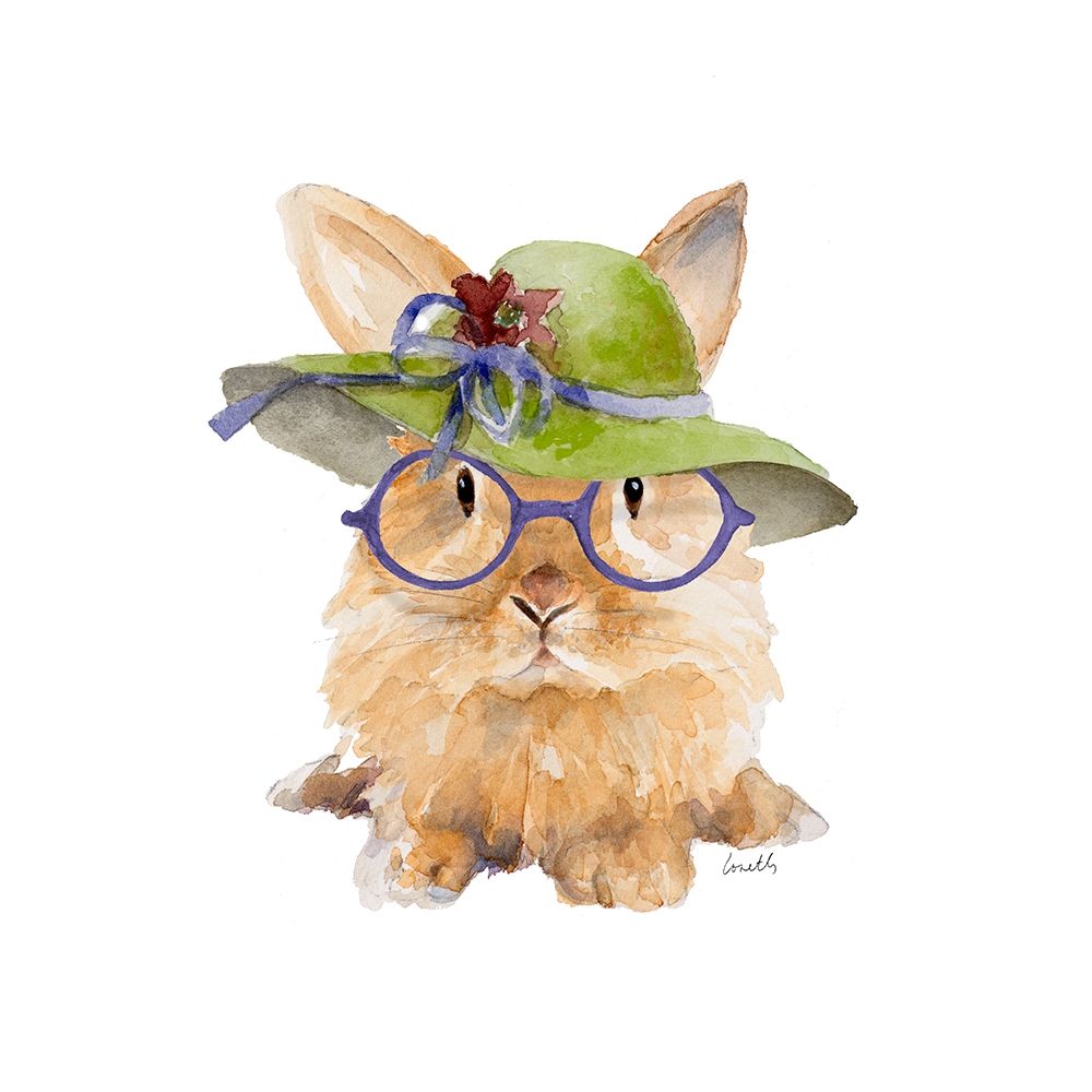 Trendy Meadow Buddy III (Purple Round Glasses) art print by Lanie Loreth for $57.95 CAD