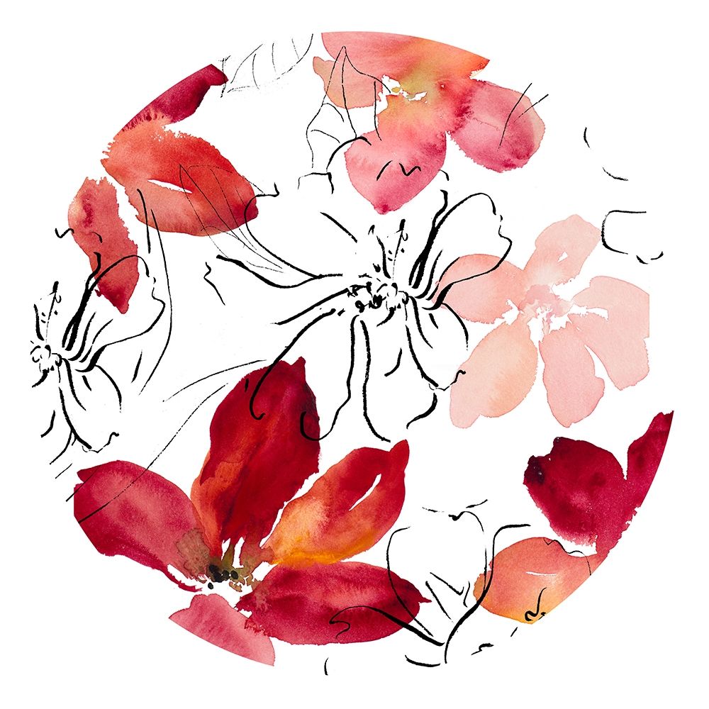 Into Summer Floral Circle art print by Lanie Loreth for $57.95 CAD