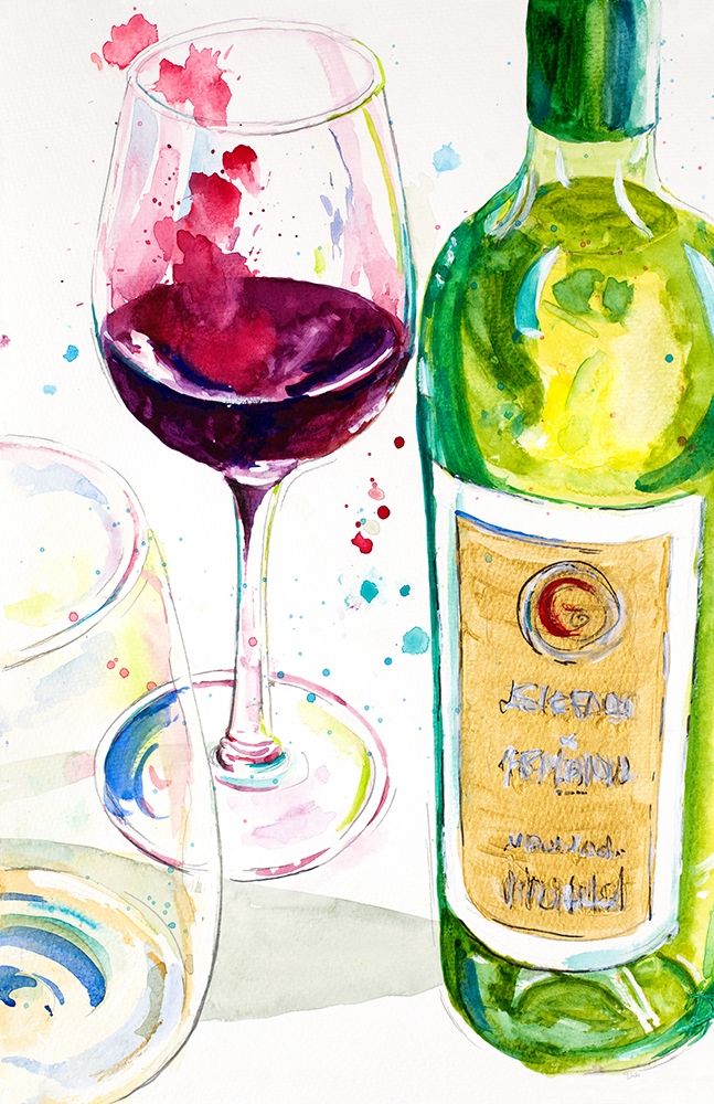 Red and White Wine II art print by Patricia Pinto for $57.95 CAD