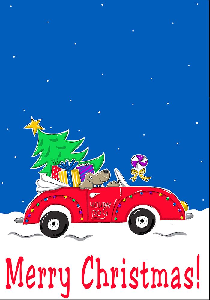 Merry Christmas Pup art print by Deidre Mosher for $57.95 CAD