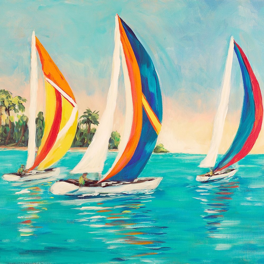 Sunset Sails I art print by Julie DeRice for $57.95 CAD