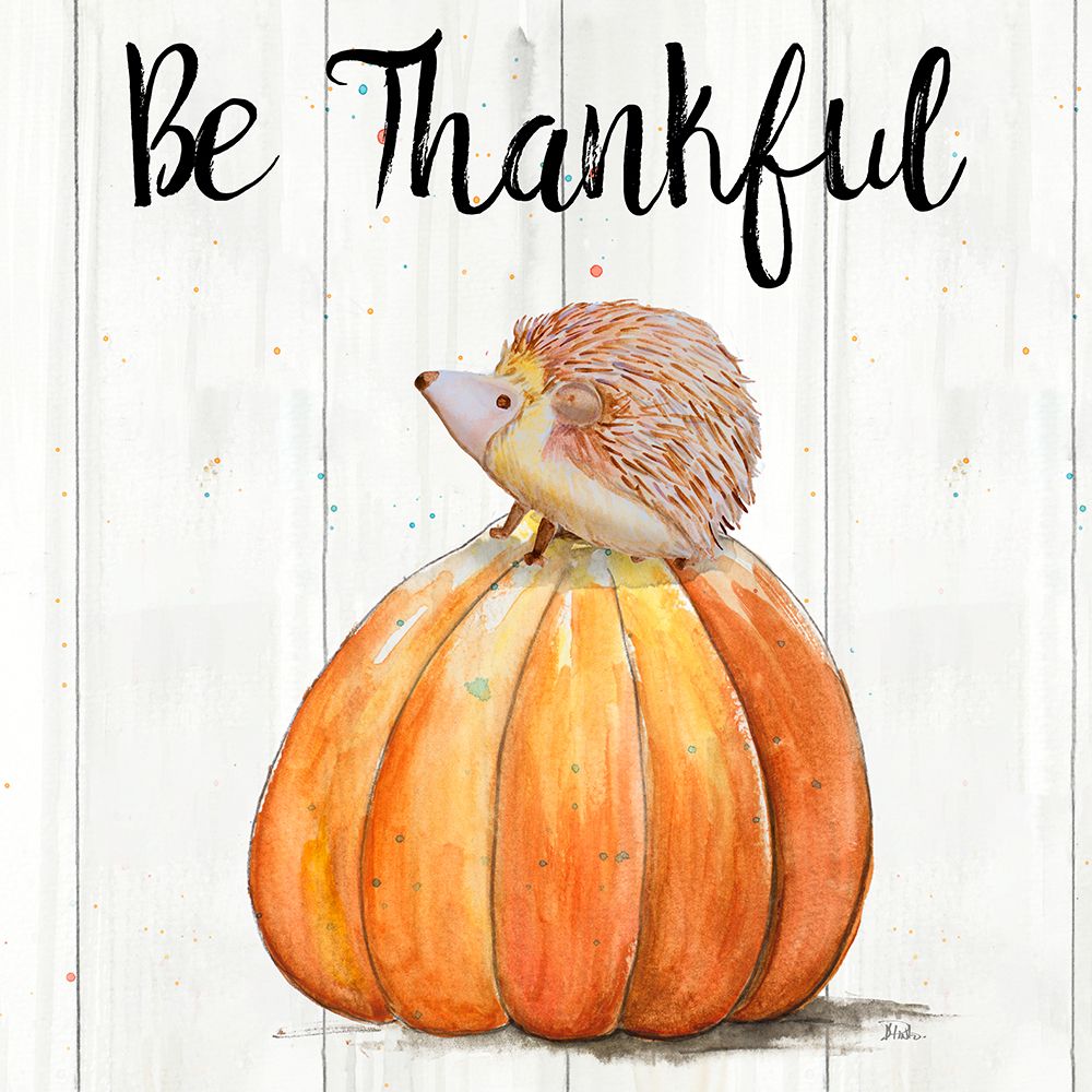 Be Thankful Harvest Hedgehog II art print by Patricia Pinto for $57.95 CAD