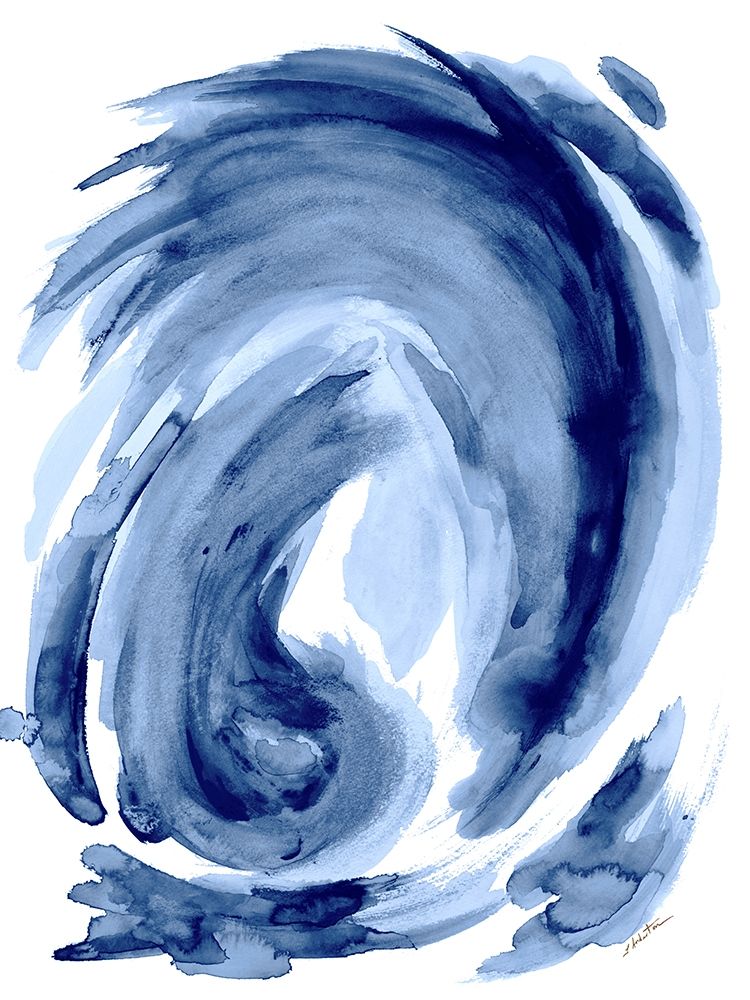 Blue Swirl I art print by L. Hewitt for $57.95 CAD