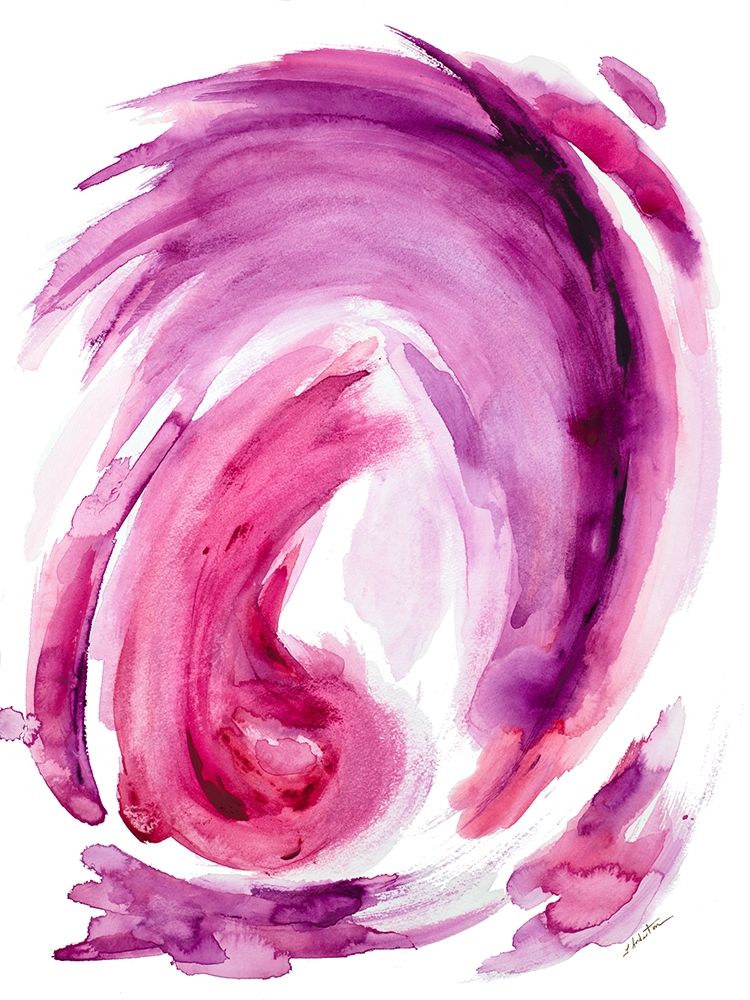 Pink Swirl I art print by L. Hewitt for $57.95 CAD