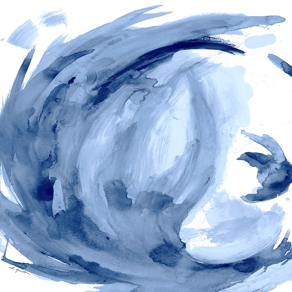Blue Swirl Square II art print by L. Hewitt for $57.95 CAD