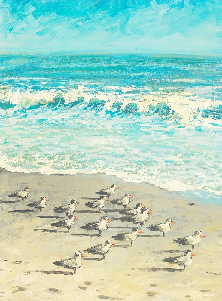 Sandpiper Beach Party art print by Dan Meneely for $57.95 CAD