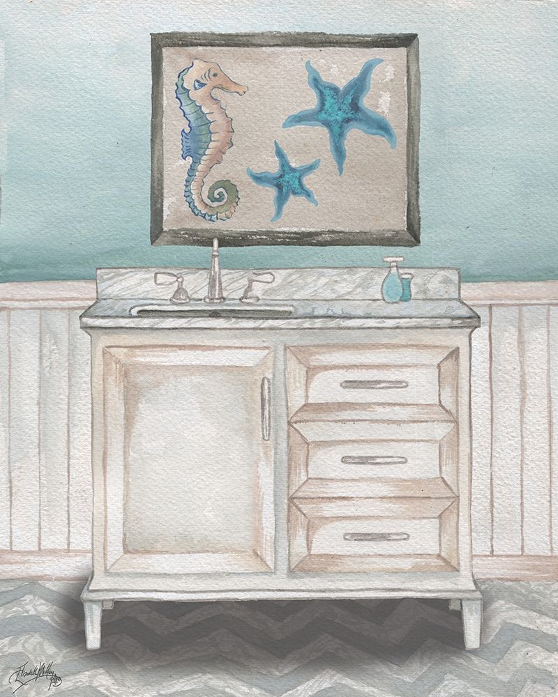 Nautical Bath II art print by Elizabeth Medley for $57.95 CAD
