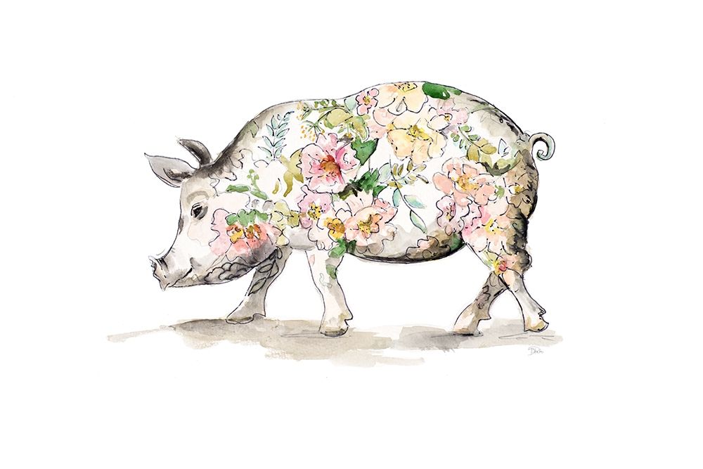 Happy Little Pig art print by Patricia Pinto for $57.95 CAD