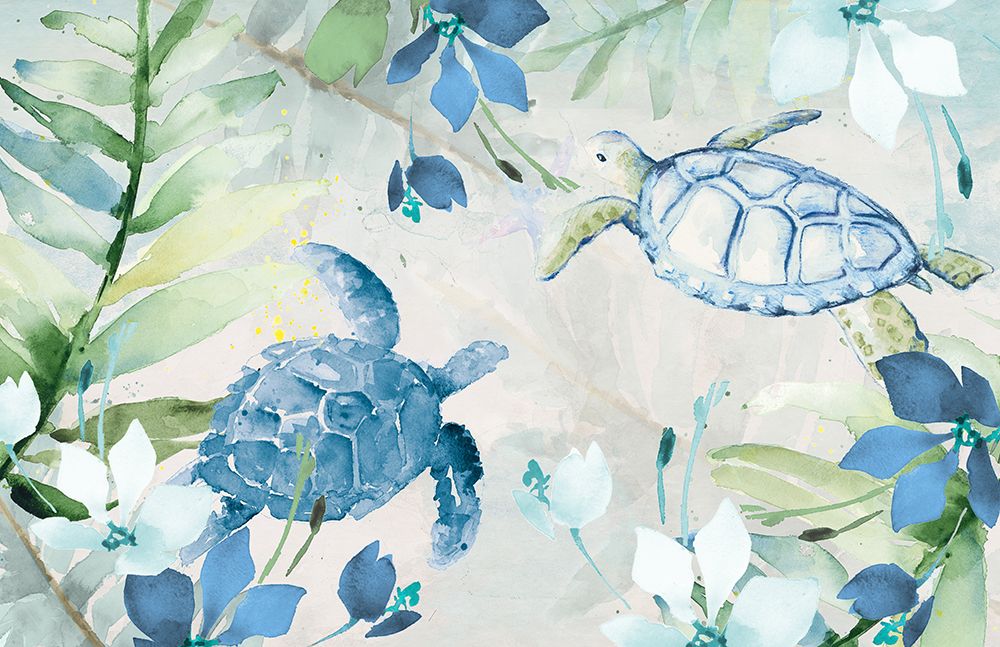 Watercolor Sea Turtles art print by Lanie Loreth for $57.95 CAD