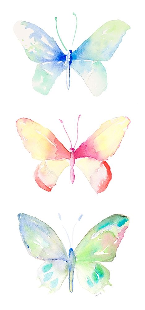 Watercolor Butterflies Panel II art print by Lanie Loreth for $57.95 CAD