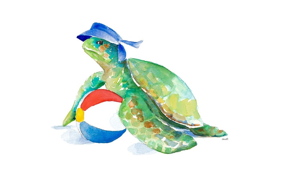 Beach Ball Turtle art print by Lanie Loreth for $57.95 CAD