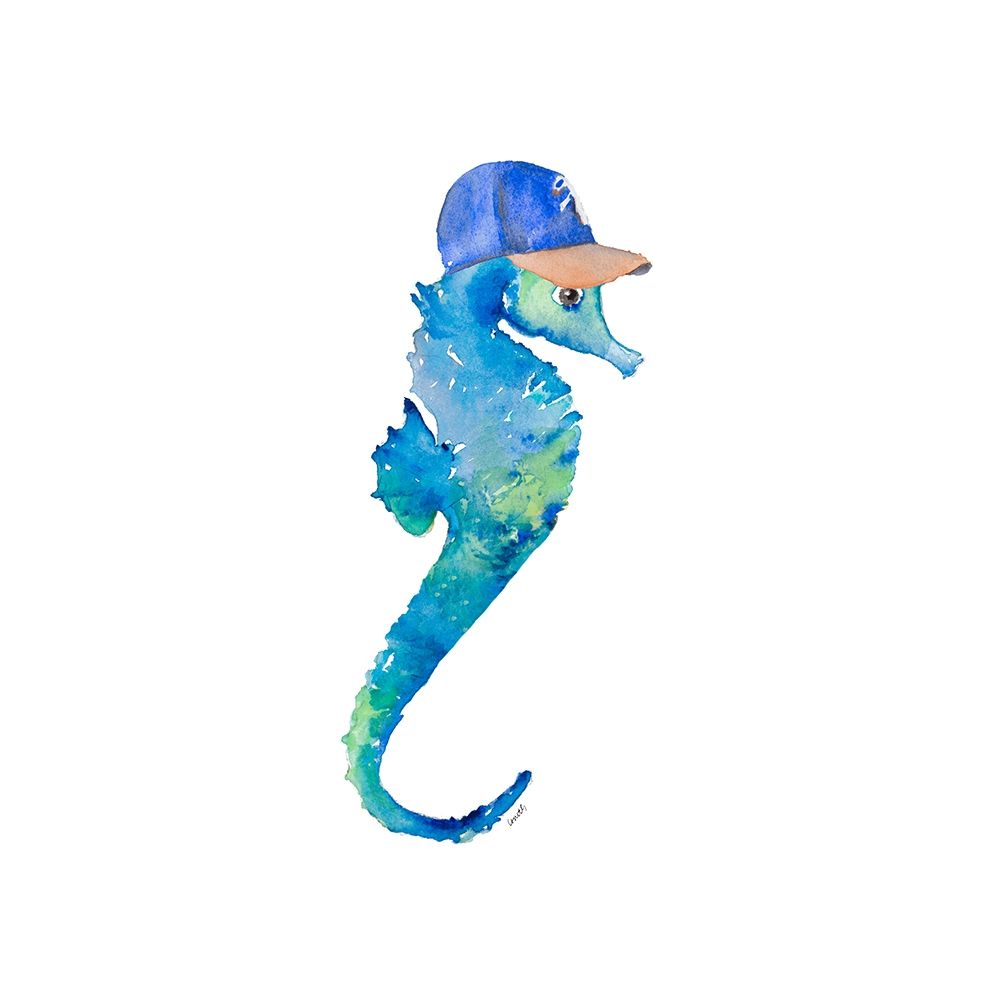 Baseball Seahorse art print by Lanie Loreth for $57.95 CAD