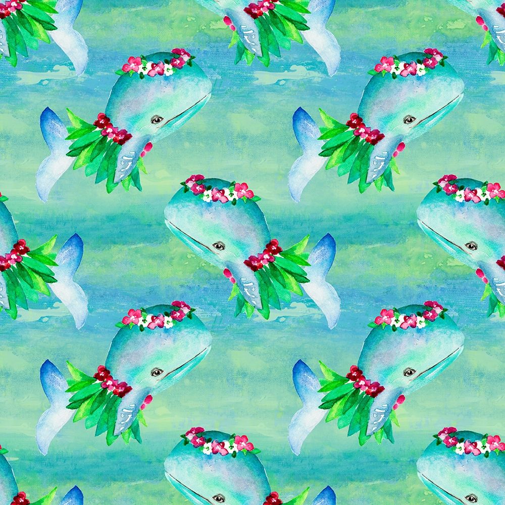 Hula Whale Pattern art print by Lanie Loreth for $57.95 CAD