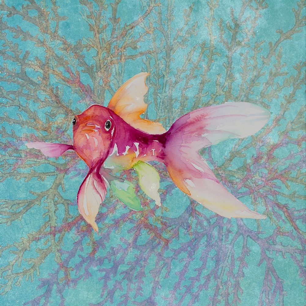 Fish On Coral II art print by Lanie Loreth for $57.95 CAD