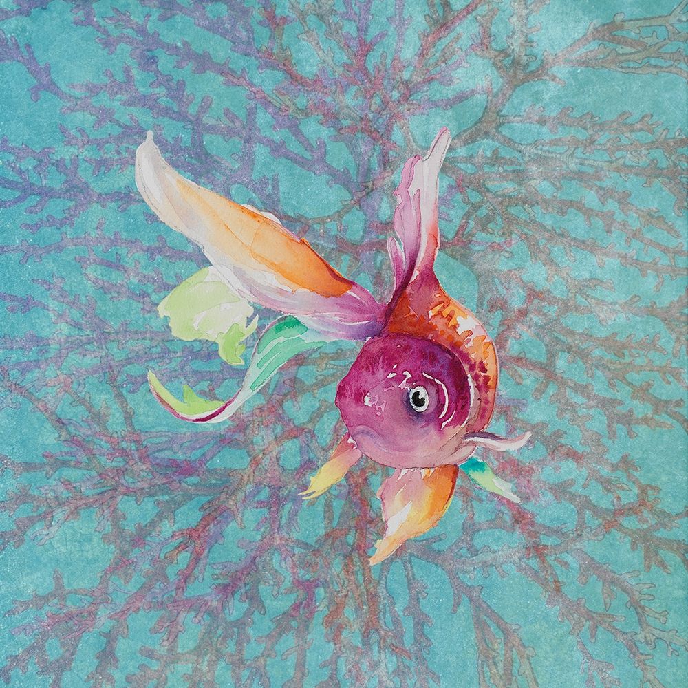 Fish on Coral IV art print by Lanie Loreth for $57.95 CAD