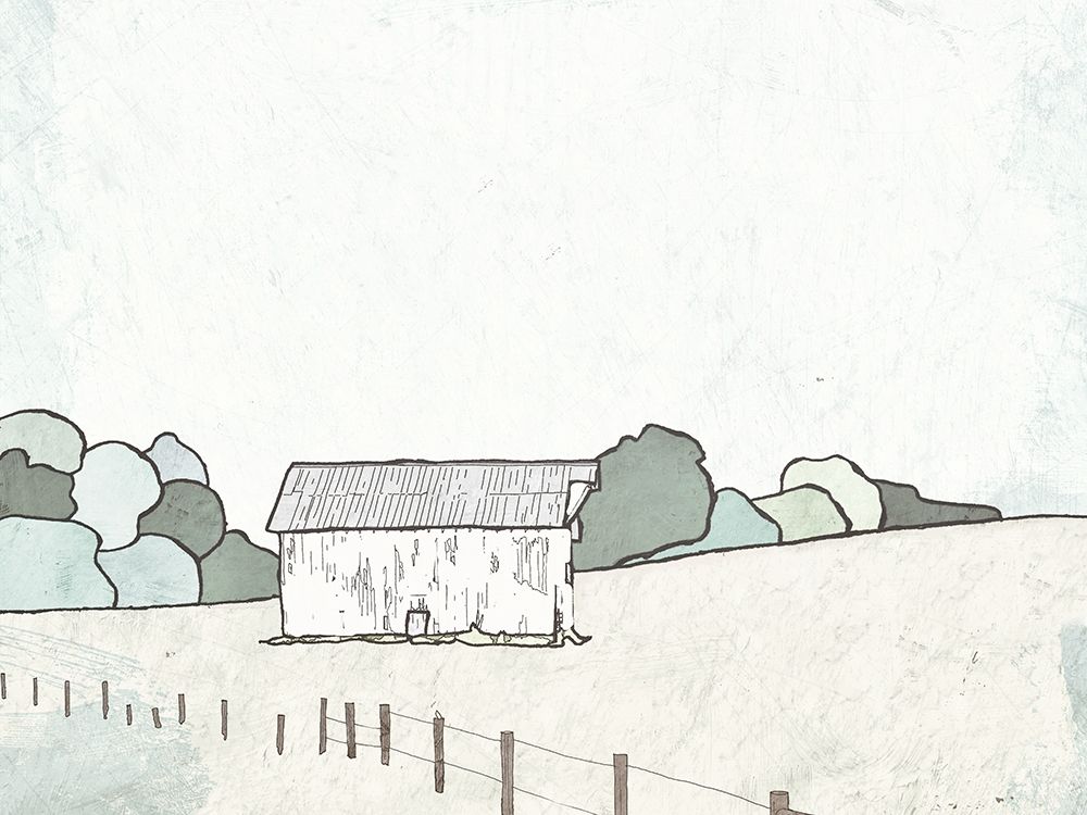 Farmhouse Under White Skies art print by Ynon Mabat for $57.95 CAD