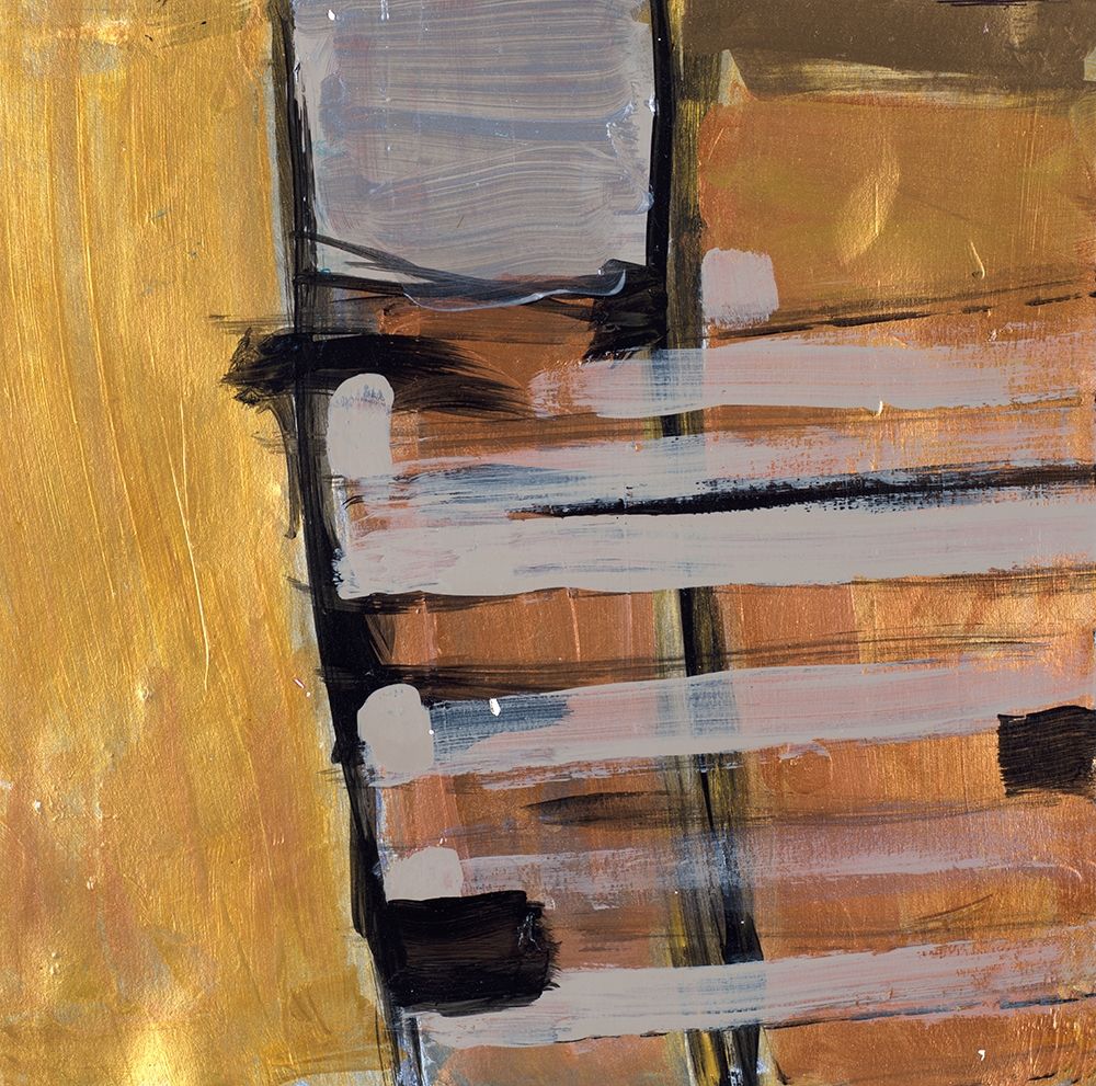 Golden Squares III art print by Merri Pattinian for $57.95 CAD