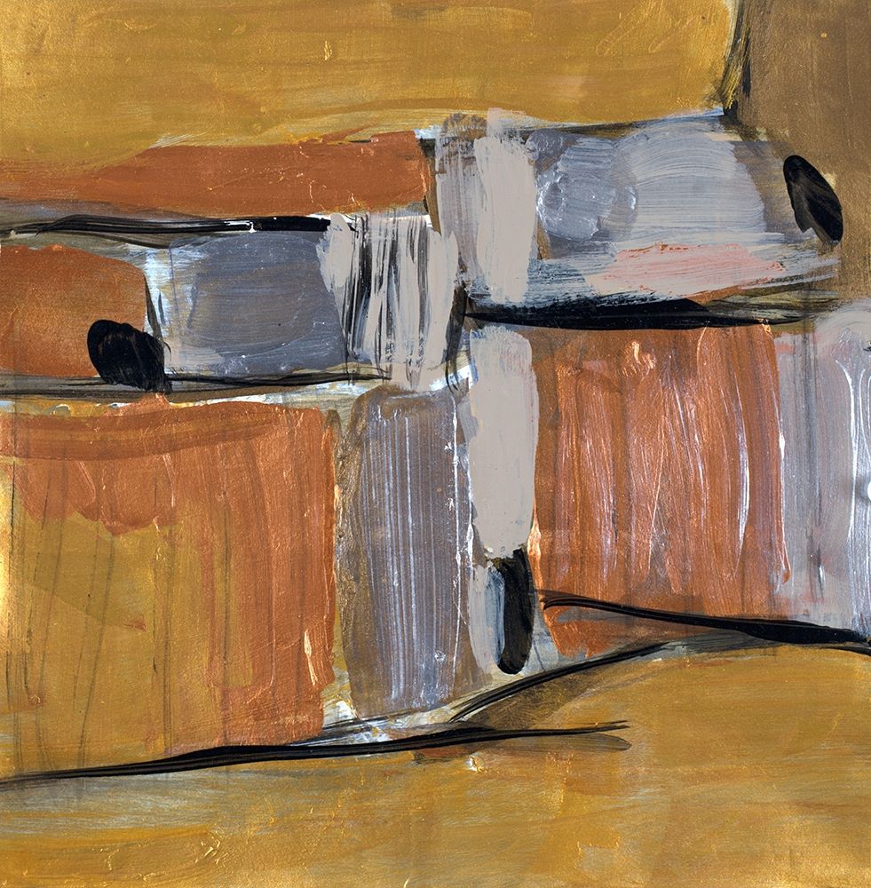 Golden Squares IV art print by Merri Pattinian for $57.95 CAD