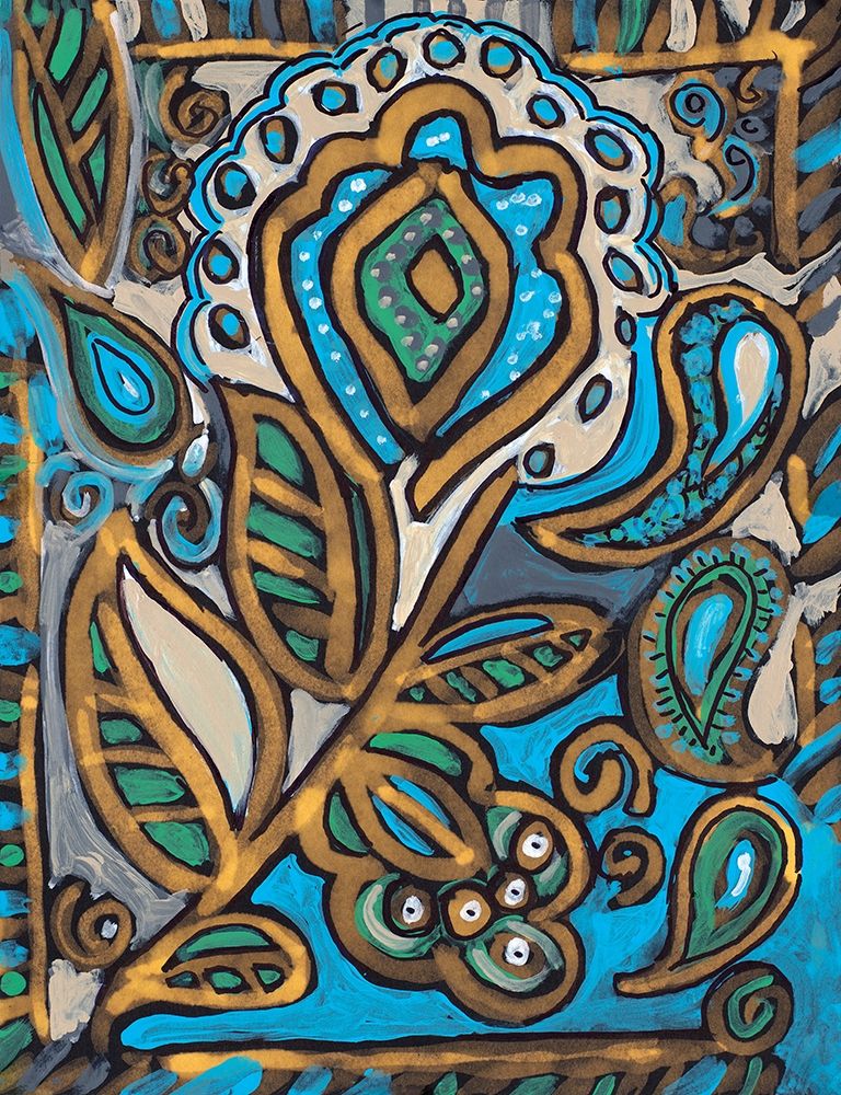 Neutral Floral Deco II art print by Merri Pattinian for $57.95 CAD
