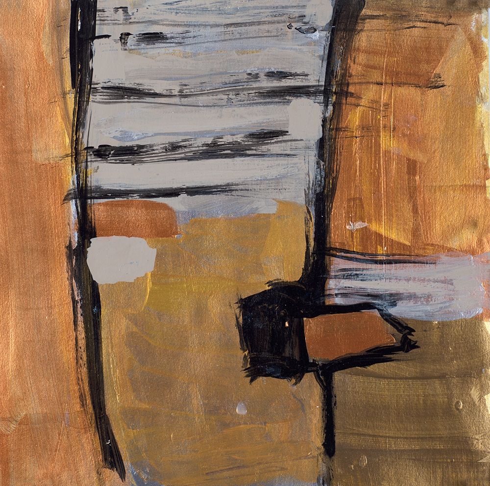 Golden Squares II art print by Merri Pattinian for $57.95 CAD