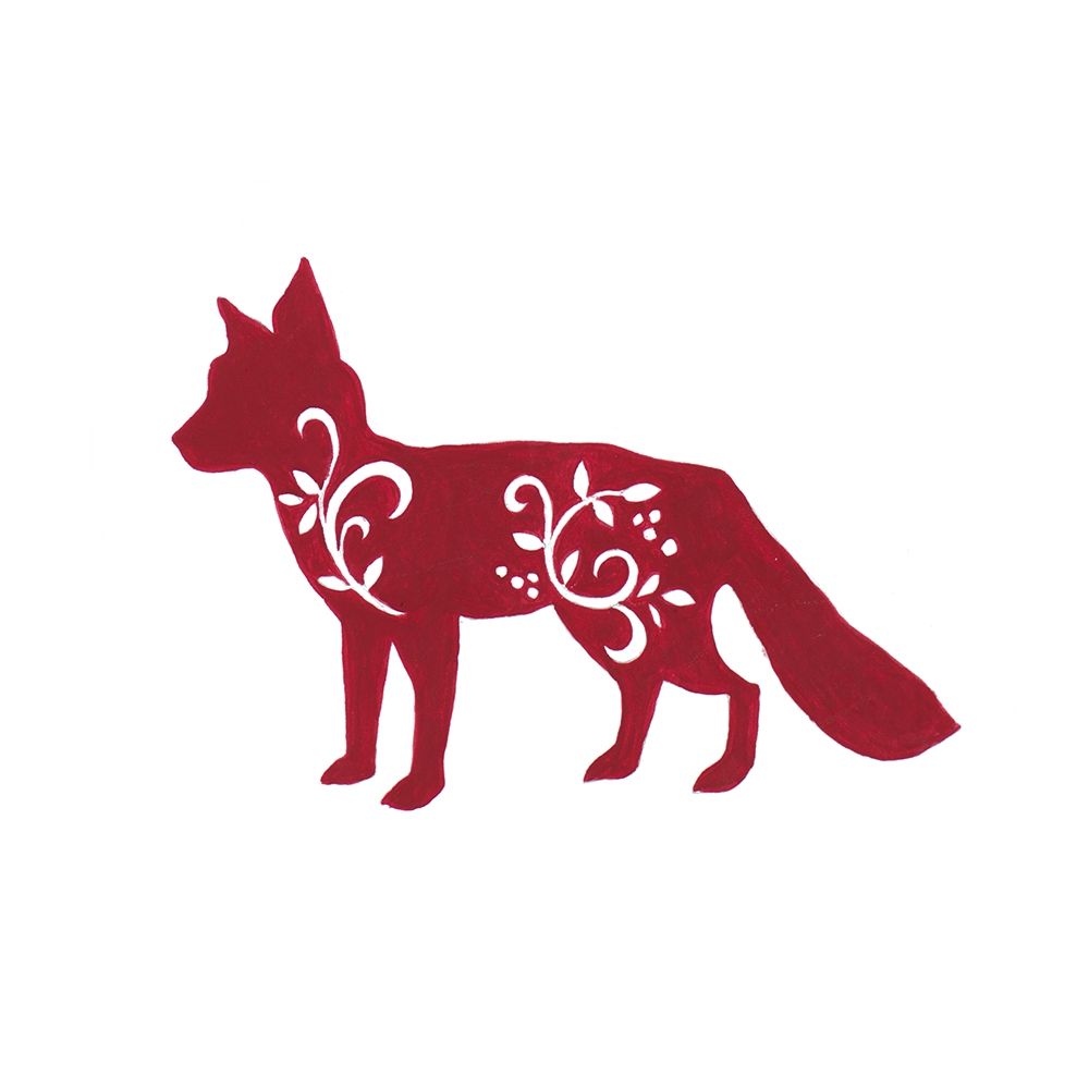 Holiday Decorative Fox art print by Janice Gaynor for $57.95 CAD