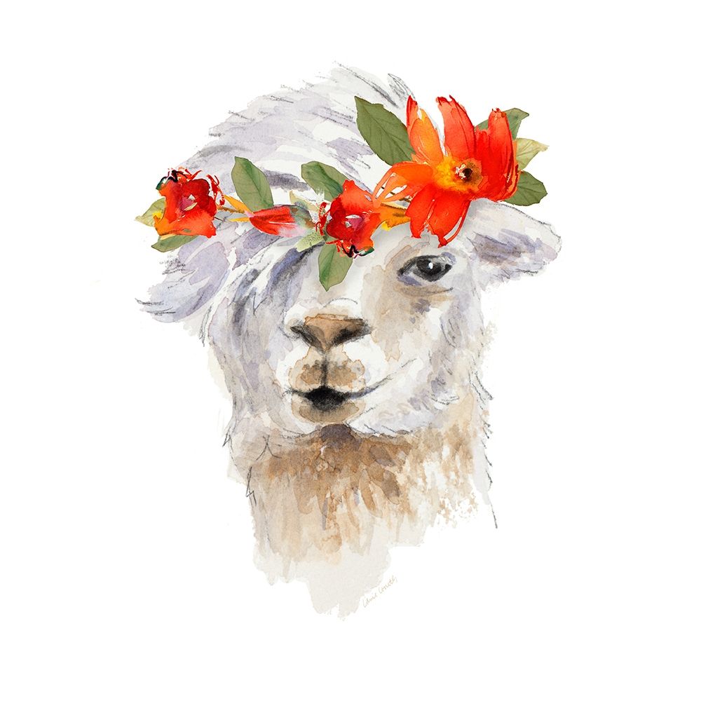 Floral Llama II art print by Lanie Loreth for $57.95 CAD